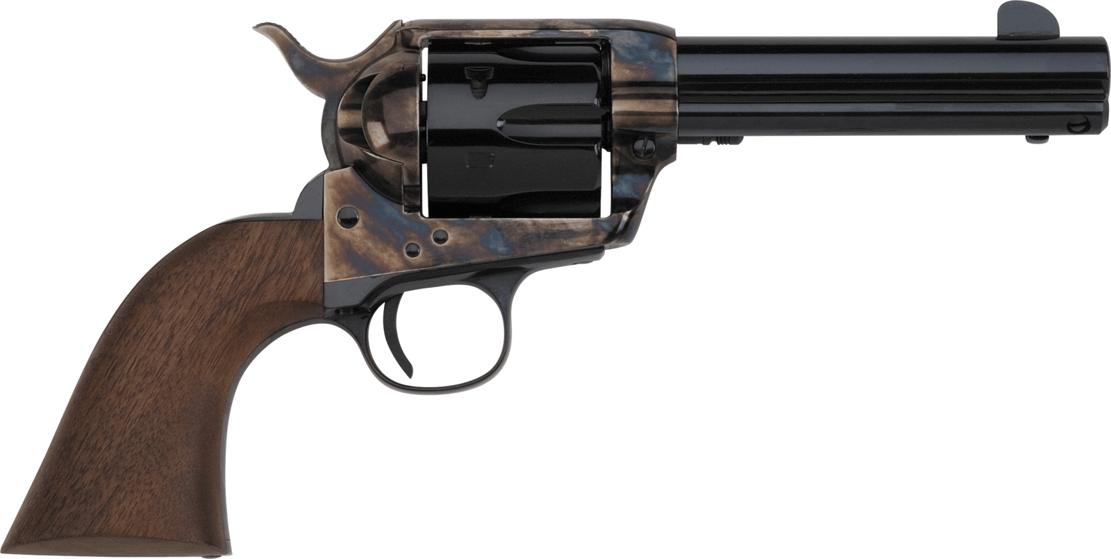 Pietta HF357CHS434NM 1873 Great Western II Californian 357 Mag 6rd 4.75" Blued Steel Barrel & Cylinder, Color Case Hardened Steel Frame, Walnut Grip, Exposed Hammer