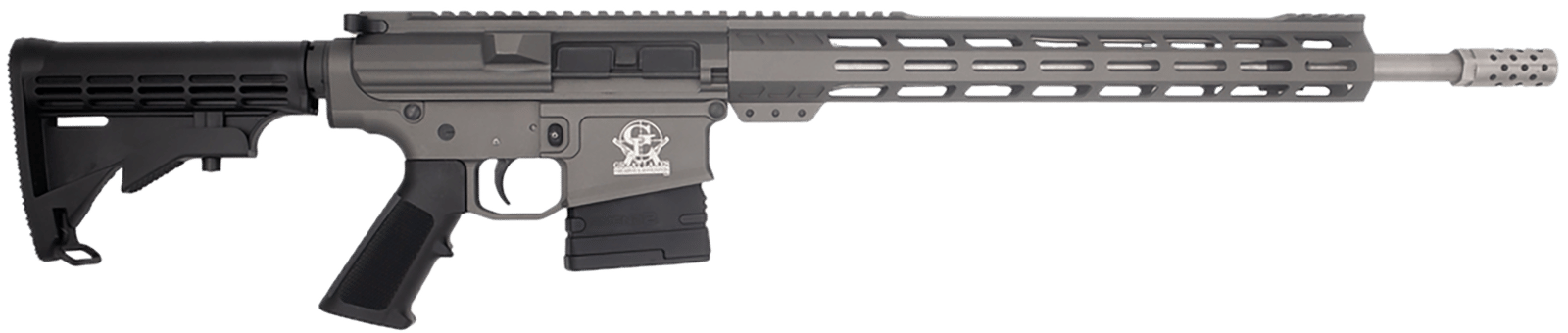 Great Lakes Firearms GL10308SSTNG GLFA  308 Win 10+1 18" Cerakote Threaded Barrel, Tungsten Cerakote Picatinny Rail Aluminum Receiver, 6 Position Mil-Spec Synthetic Stock, Mil-spec Polymer Grip