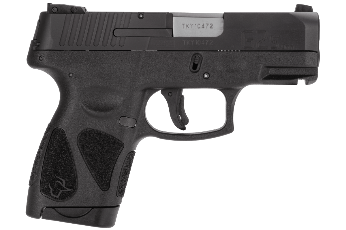 Taurus 1G2S931 G2S  Compact Frame 9mm Luger 7+1 3.26" Matte Stainless Steel Barrel, Matte Black Serrated Alloy Steel Slide, Black Polymer Frame w/Picatinny Rail & Polymer Grip, Right Hand