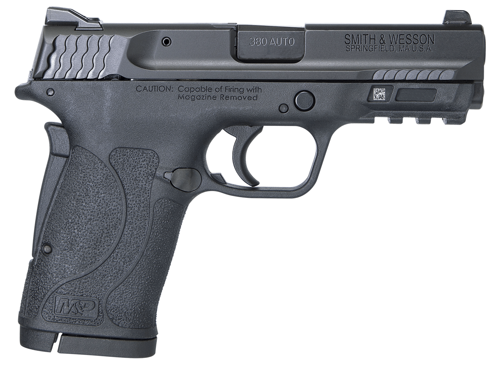 Smith & Wesson 180023 M&P Shield EZ 380 ACP 8+1 3.67" Barrel, Black Polymer Frame With Picatinny Acc. Rail, Black Armornite Stainless Steel Slide, Loaded Chamber Indicator, No Manual Safety