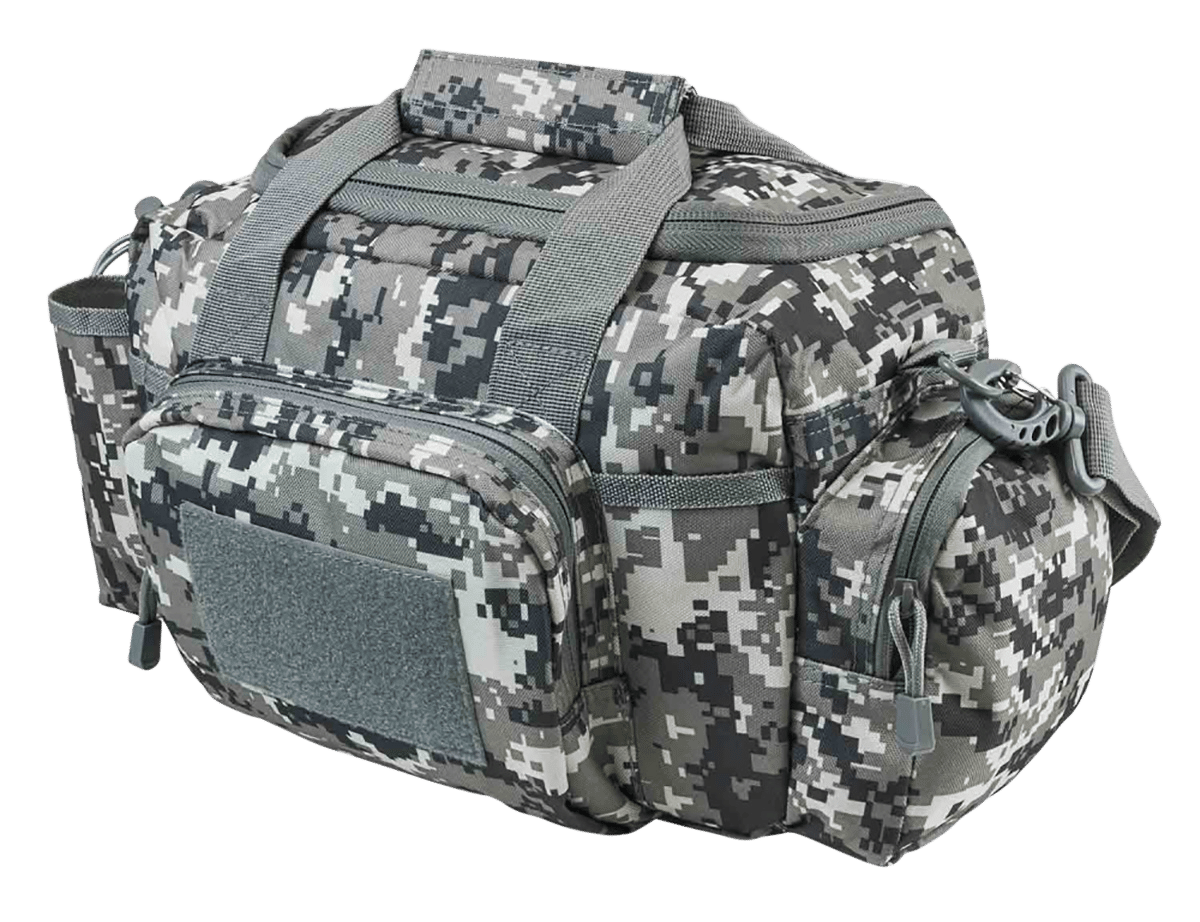 NcStar CVSRB2985D VISM Range Bag with Small Size, Side Pockets, PALs Webbing, Carry Handles, Pockets & Digital Camouflage Finish