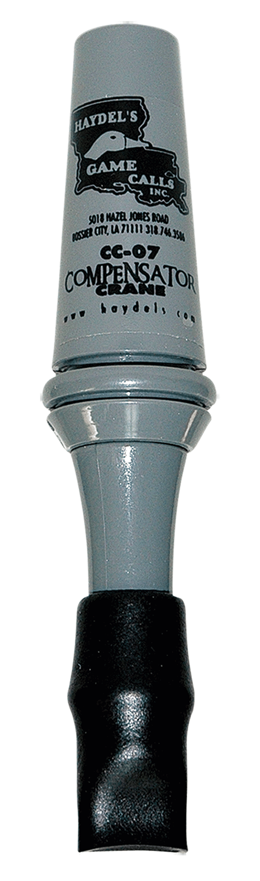 Haydel's Game Calls CC07 Compensator Sandhill Crane Crane Species Single Reed Open Call Gray Plastic