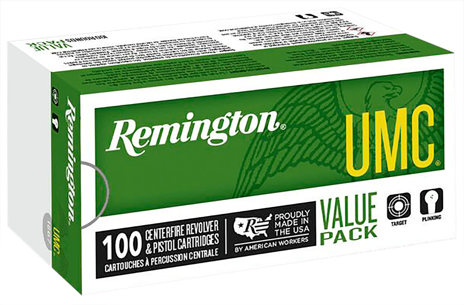 Remington Ammunition 23771 UMC Value Pack 38Special+P 125gr Jacket Hollow Point 100 Per Box/6 Case