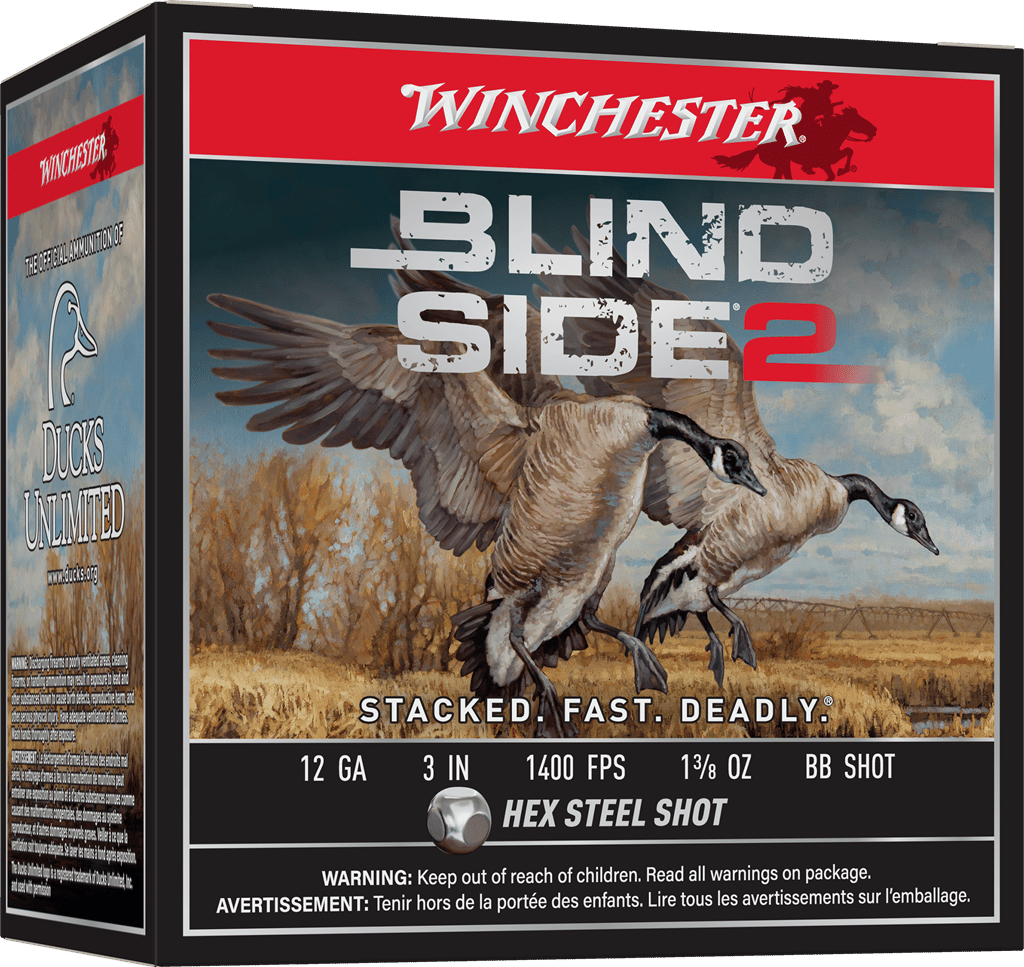 WINCHESTER BLIND SIDE 2 12G 3" BB 1-3/8OZ HV HEX 25RD BX