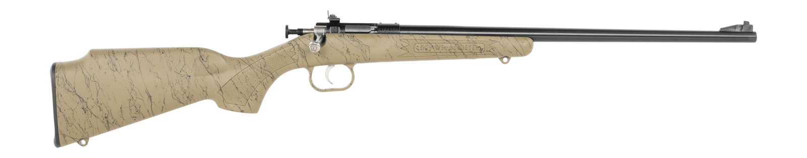 Crickett KSA2343 My First Rifle Gen2 22 LR 1rd 16.13" Blued Single Shot Barrel, Drilled & Tapped Receiver, Tan w/Black Webbing Fixed Synthetic Stock