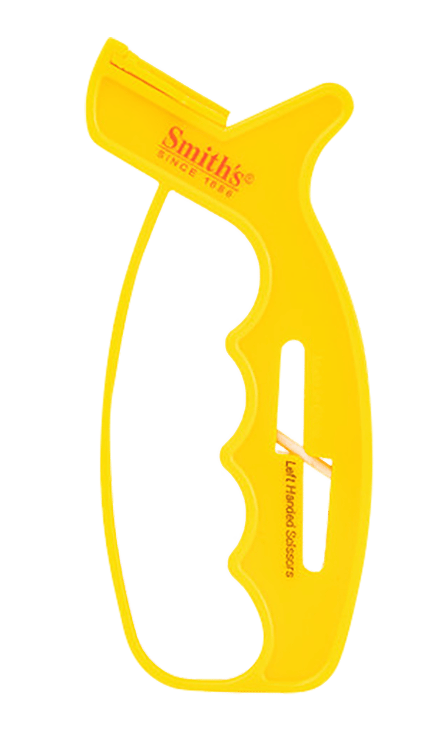 Smiths Products JIFFS 10-Second Knife & Scissor Sharpener Hand Held Fine, Coarse Carbide, Ceramic Sharpener Plastic Handle Yellow