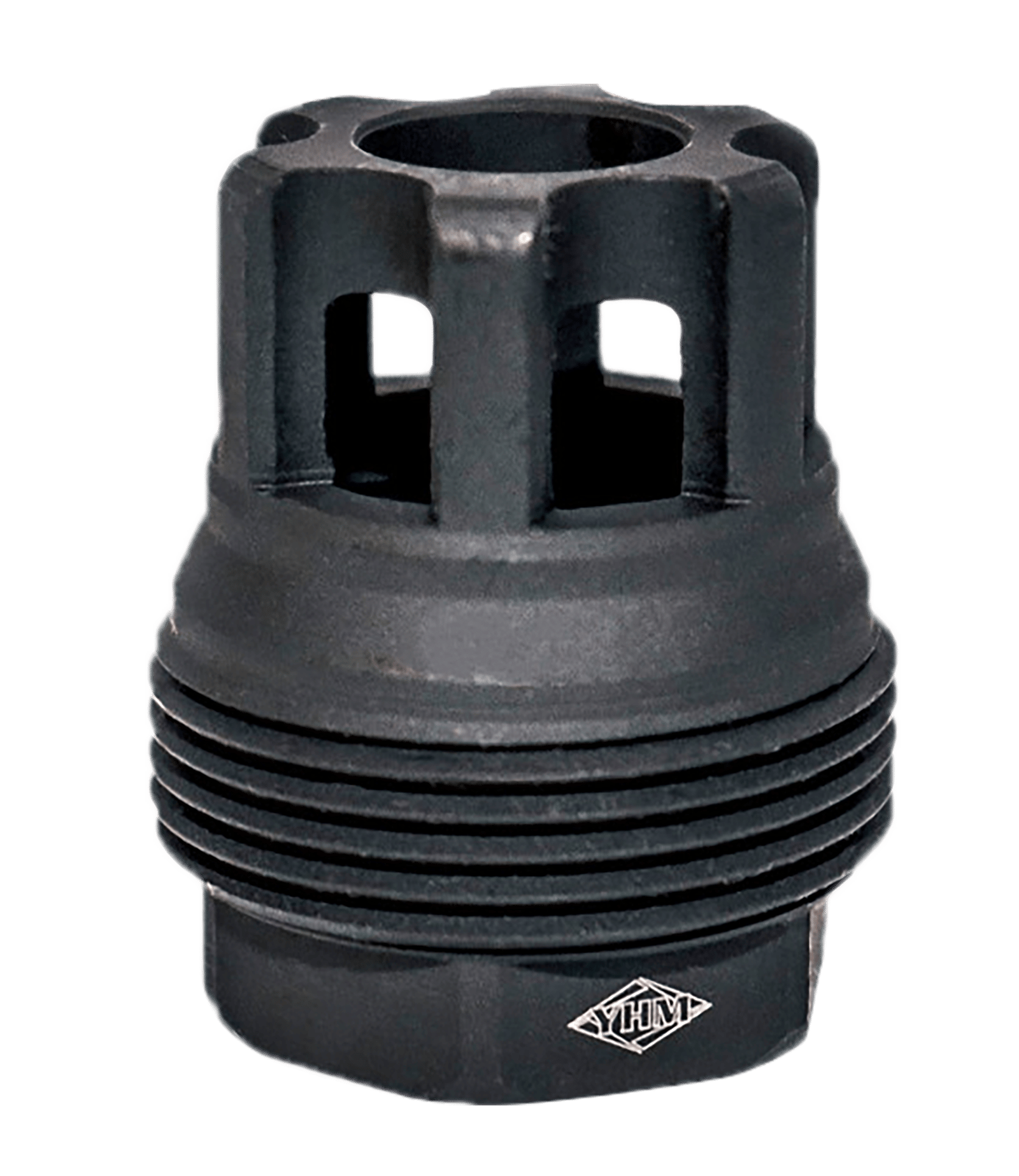 Yankee Hill 4401MB24 sRx QD Mini Muzzle Brake Black Phosphate Steel with 5/8"-24 tpi, 9mm, 1.10" OAL & 9.375" Diameter for sRx Adapters