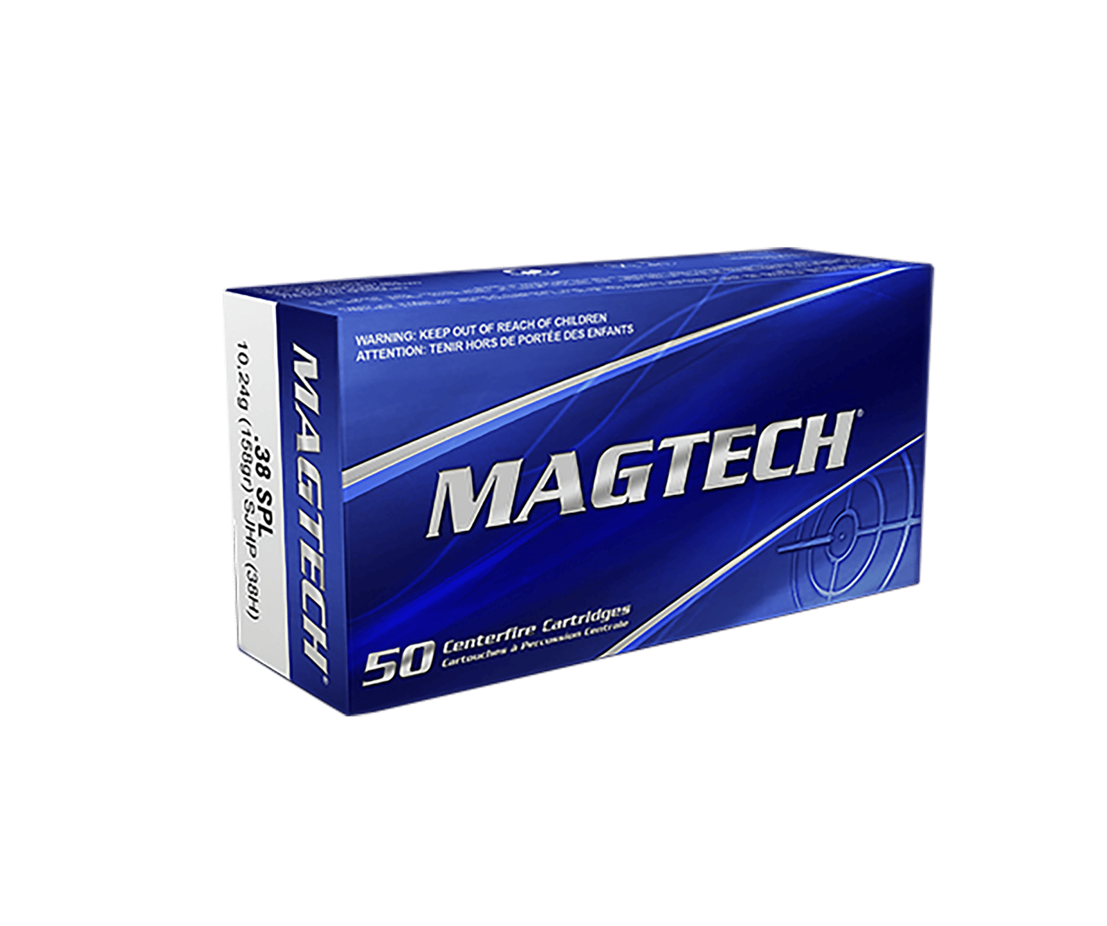 Magtech 38H Range/Training  38Special+P 158gr Semi Jacketed Hollow Point 50 Per Box/20 Case