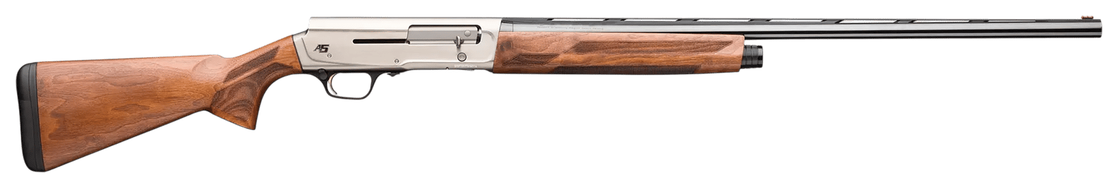 Browning 0119033004 A5 Upland 12 Gauge Semi-Auto 3" 3- 2.75" Shells 28" Gloss Blued Vent Rib Barrel, Brushed Nickel Aluminum Alloy Receiver, Fixed Turkish Walnut Stock, Invector-DS Flush Chokes