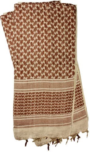 RED ROCK SHEMAGH HEAD WRAP TAN/BROWN