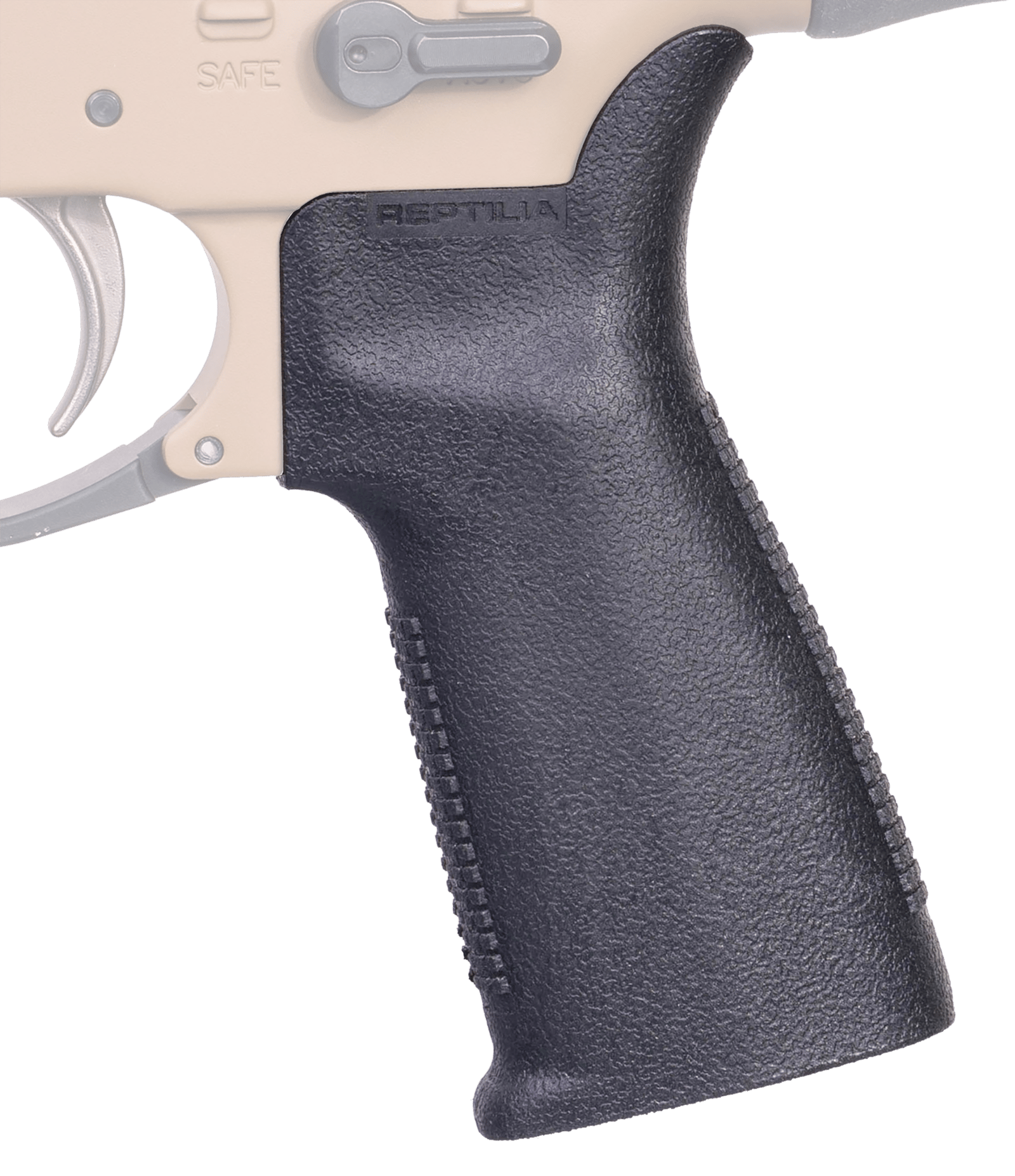Reptilia LLC 100133 CQG Grip Black Nylon Fits AR15/AR10/SR25/MCX/FN SCAR 16/17