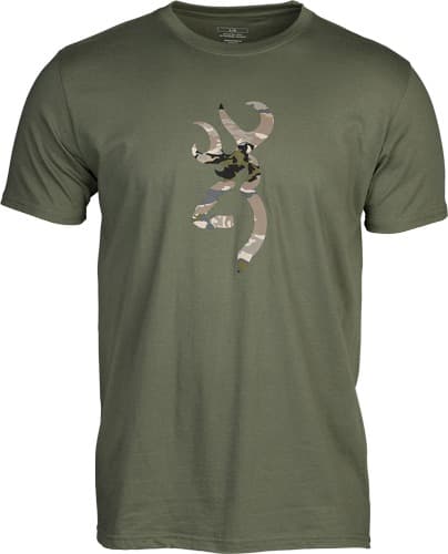BROWNING SS T-SHIRT CAMO BUCKMARK GREEN/OVIX XLARGE
