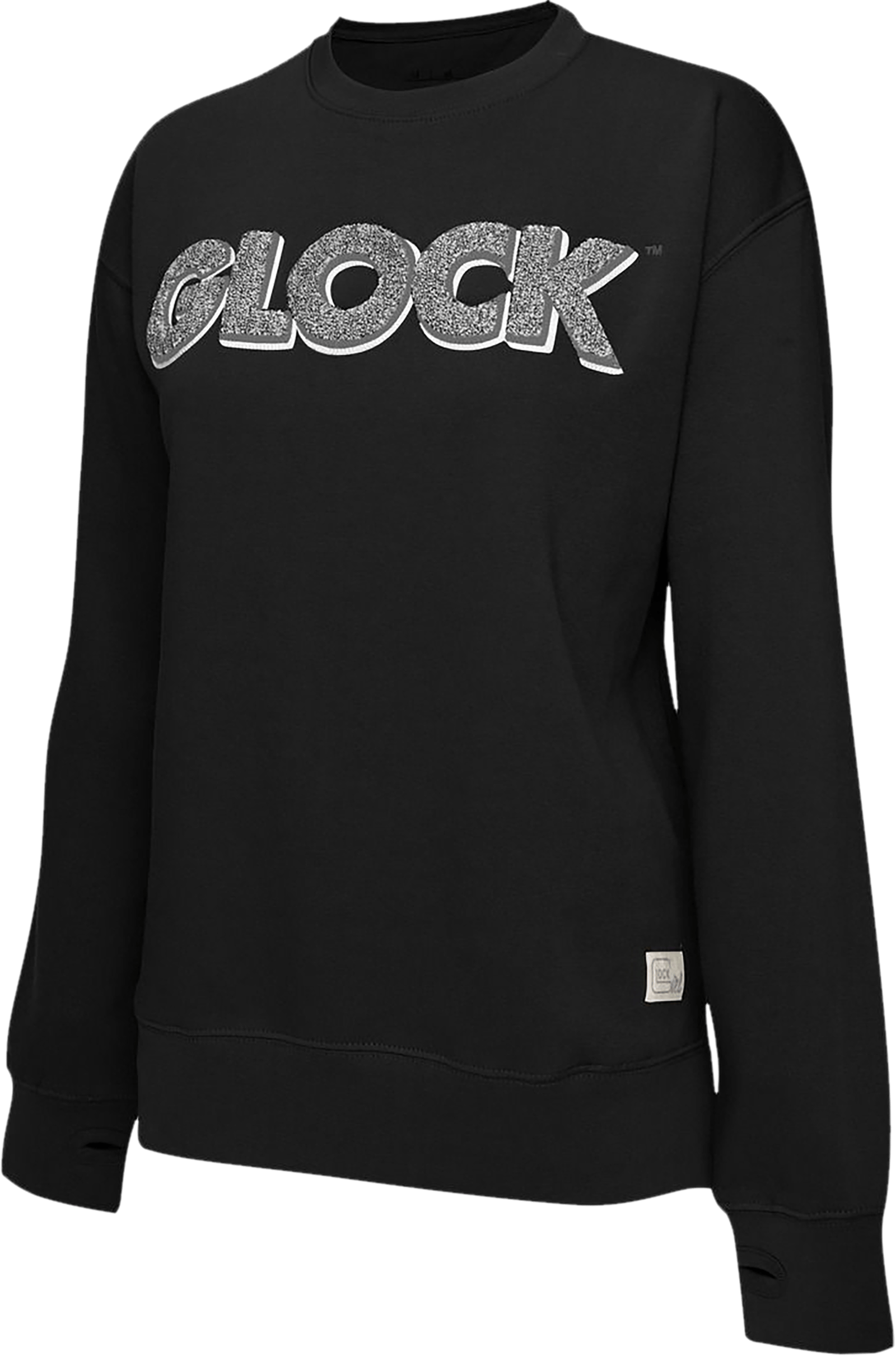Glock AP96258 Crewneck Raglan Fleece Black Cotton/Polyester Long Sleeve XL