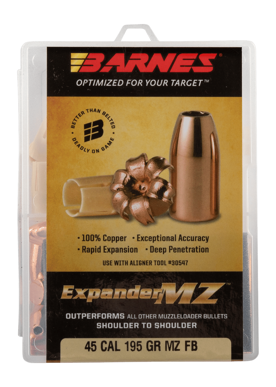 Barnes Bullets 30506 Expander MZ Muzzleloader 45 ExpanderMZ Hollow Point 195gr 15rd/Box