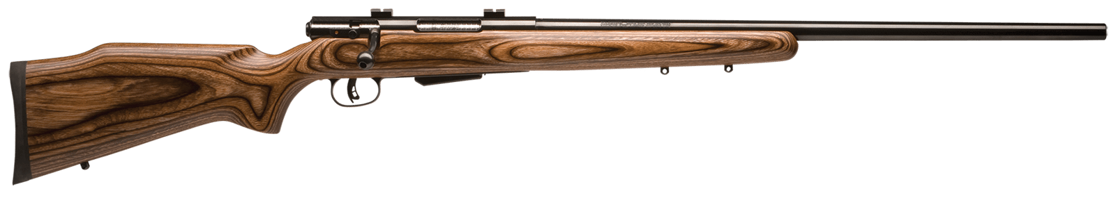 Savage Arms 18526 25 Lightweight Varminter 223 Rem 4+1 Cap 24" Matte Black Rec/Barrel Natural Brown Laminate Right Hand (Full Size) with Detachable Box Magazine