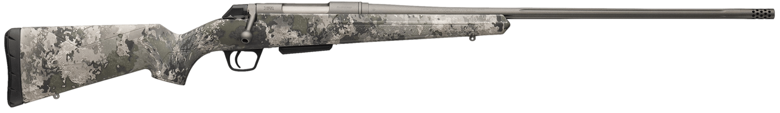 Winchester Repeating Arms 535800233 XPR Extreme 300 Win Mag 3+1 26" Tungsten Cerakote Fluted Threaded Barrel & Drilled & Tapped Steel Receiver, Fixed TrueTimber VSX Synthetic Stock