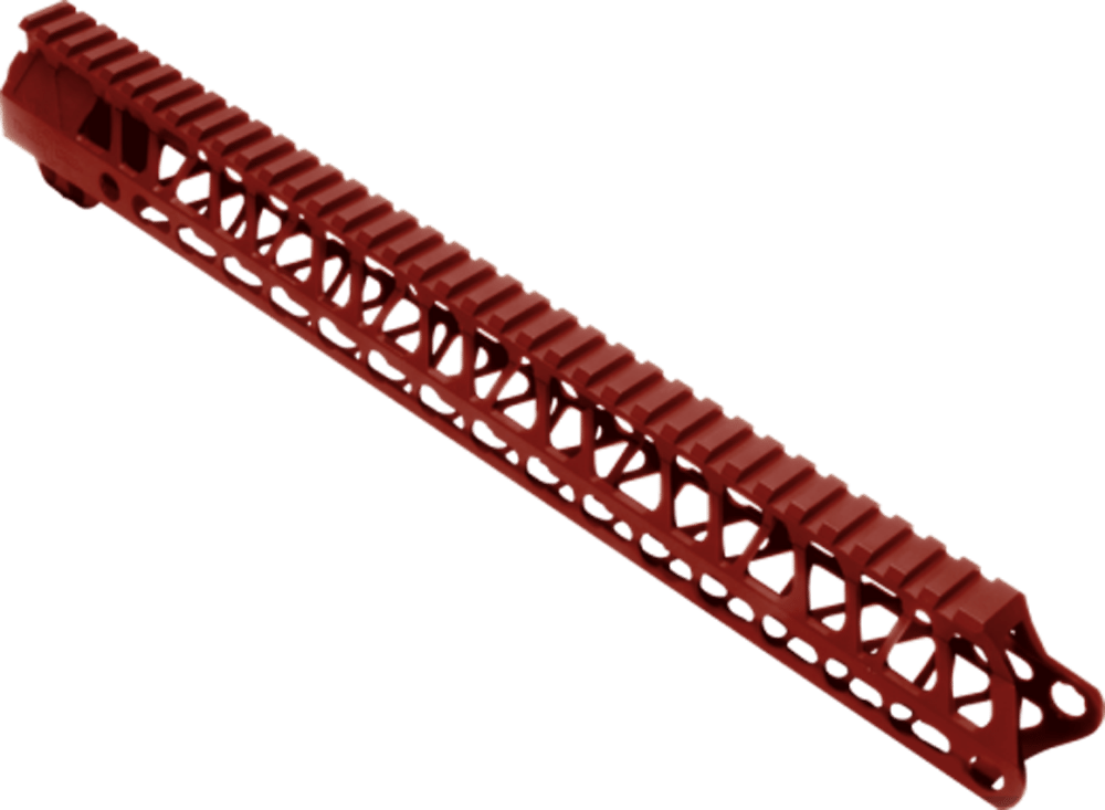 TIMBER CREEK OUTDOOR INC ME15HGR Enforcer Handguard AR-15 Red Anodized Aluminum 15" Picatinny/M-LOK