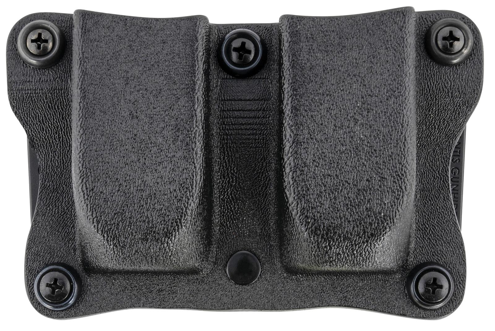 DeSantis Gunhide A87KJKKZ0 Quantico Double Mag Pouch OWB Black Kydex, Belt Clip Fits Belts Up To 1.50" Wide, Compatible w/Sig P365, Ambidextrous