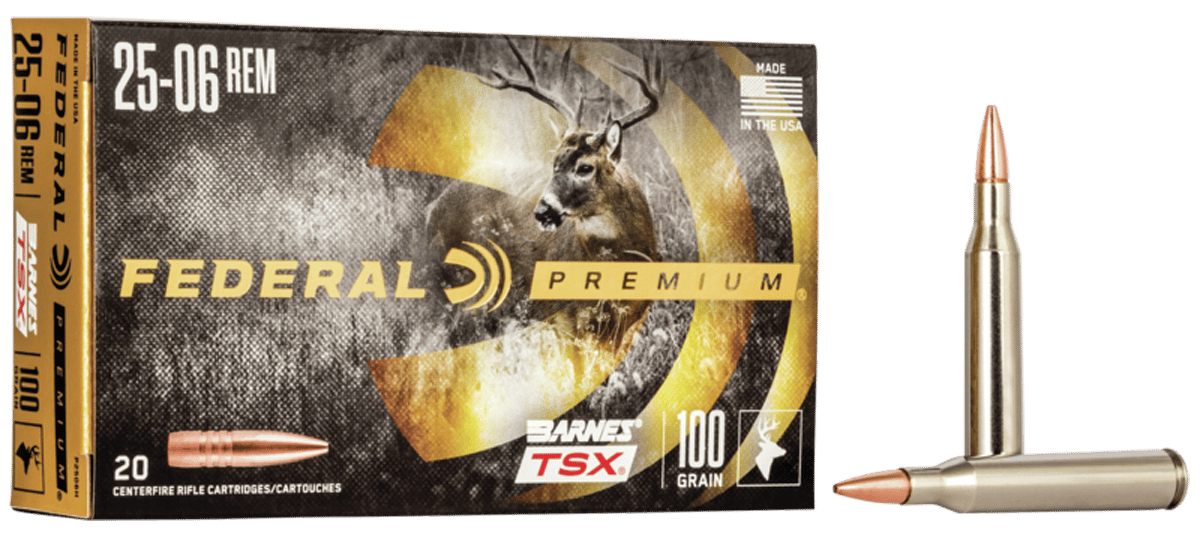 Federal P2506H Premium  25-06Rem 100gr Barnes TSX 20 Per Box/10 Case
