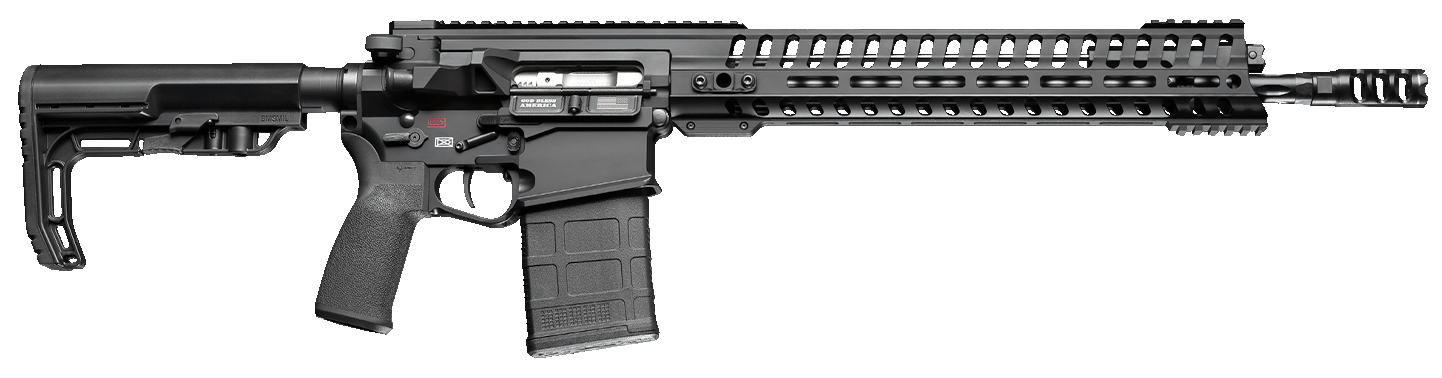 Patriot Ordnance Factory 01235 Revolution Gen4 7.62x51mm NATO 20+1 16.50" Nitride Treated Match Grade Barrel, Black Anodized Gen 4 Lower Receiver, Mission First Tactical Furniture, Ambidextrous