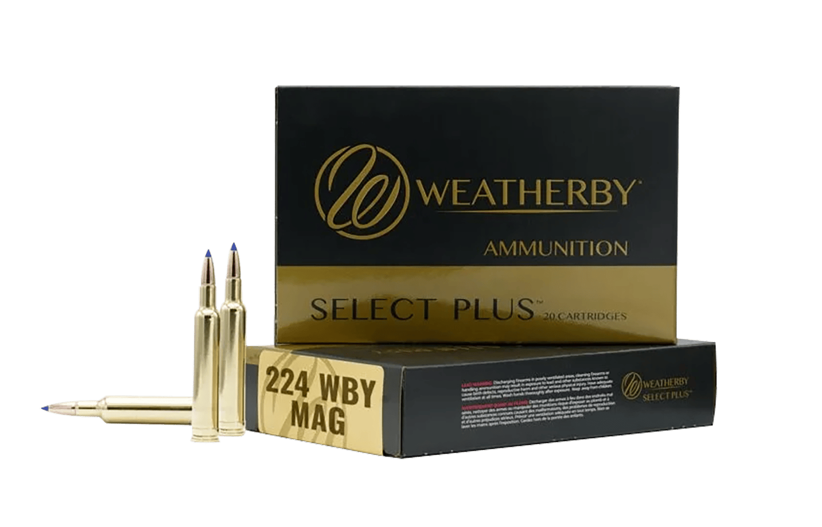 Weatherby R224805FBT   224WthbyMag 80.5gr 20 Per Box/10 Case