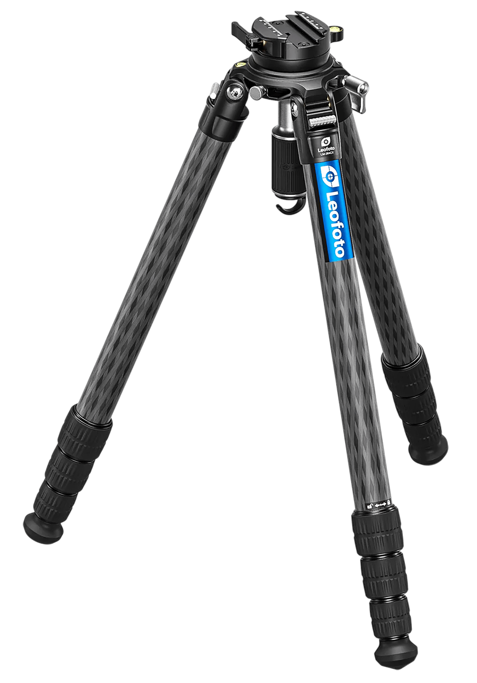 Leofoto Usa LM-364CX+YB-75LRC  Carbon Fiber Tripod Black