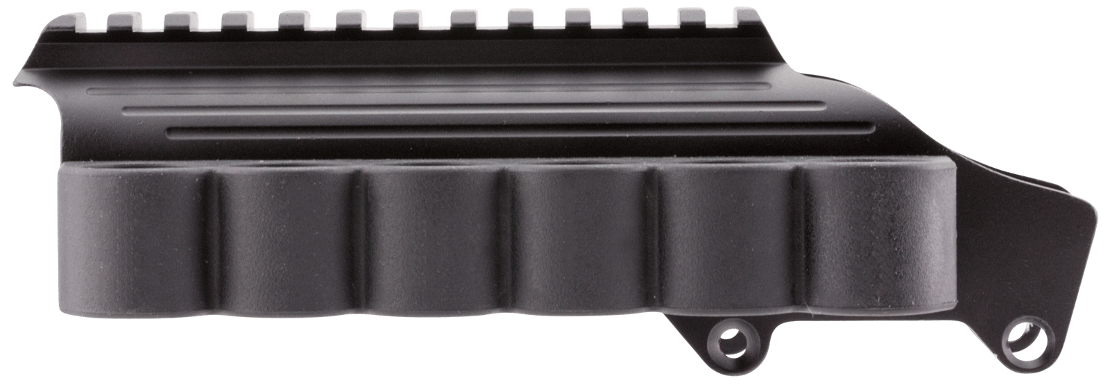 TacStar 1081035 Sidesaddle Rail Mount  Remington 870/1100/1187 12 Gauge 6rds Black Polymer w/Aluminum Mounting Plate