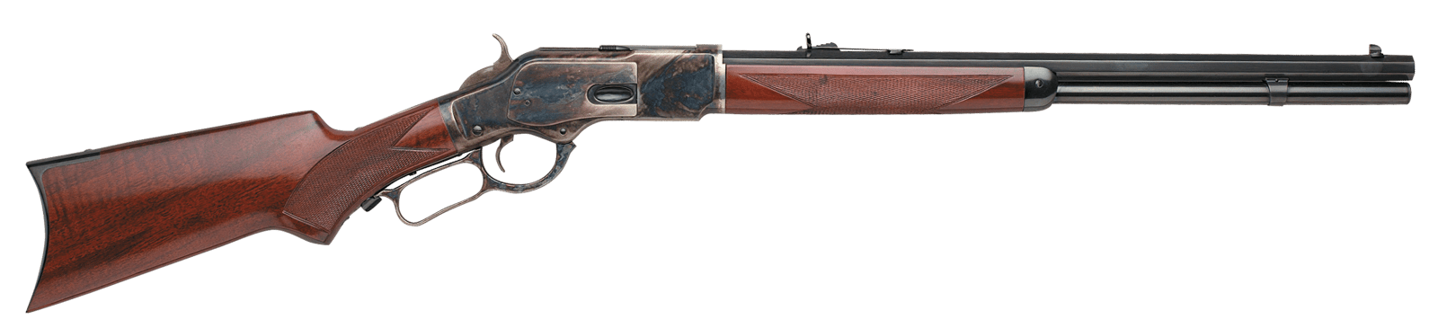 Taylors & Company 550175 1873  357 Mag Caliber with 10+1 Capacity, 20" Blued Octagon Barrel, Color Case Hardened Metal Finish & Walnut Fixed Pistol Grip Stock Right Hand (Full Size)