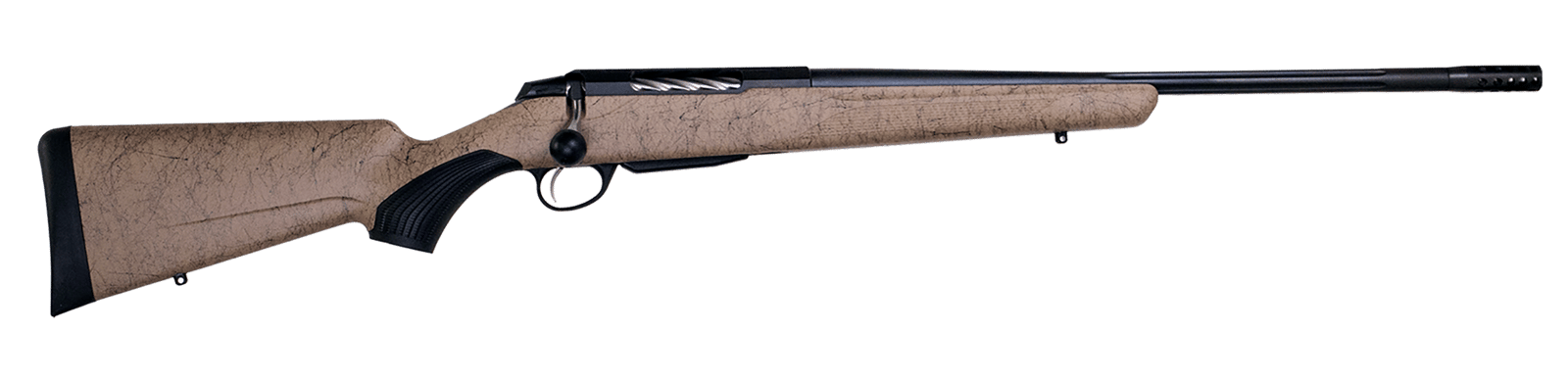 Tikka JRTXRT320 T3x Roughtech 30-06 Springfield 3+1 24.30" Black Fluted Threaded Barrel, Black Steel Drilled & Tapped Receiver, Tan Roughtech Synthetic Stock, Right Hand