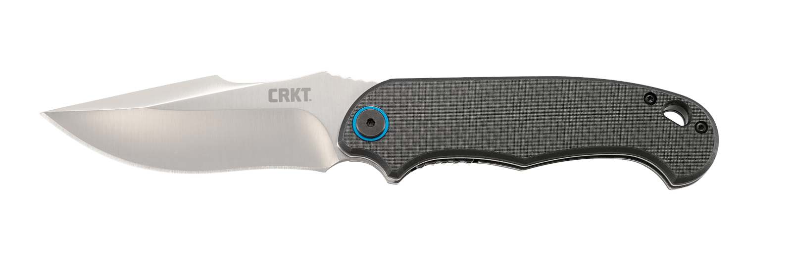 CRKT 7920 P.S.D.  3.63" Folding Plain Satin 4116 Stainless Steel Blade/ Black Carbon Fiber/G10 Handle Includes Pocket Clip