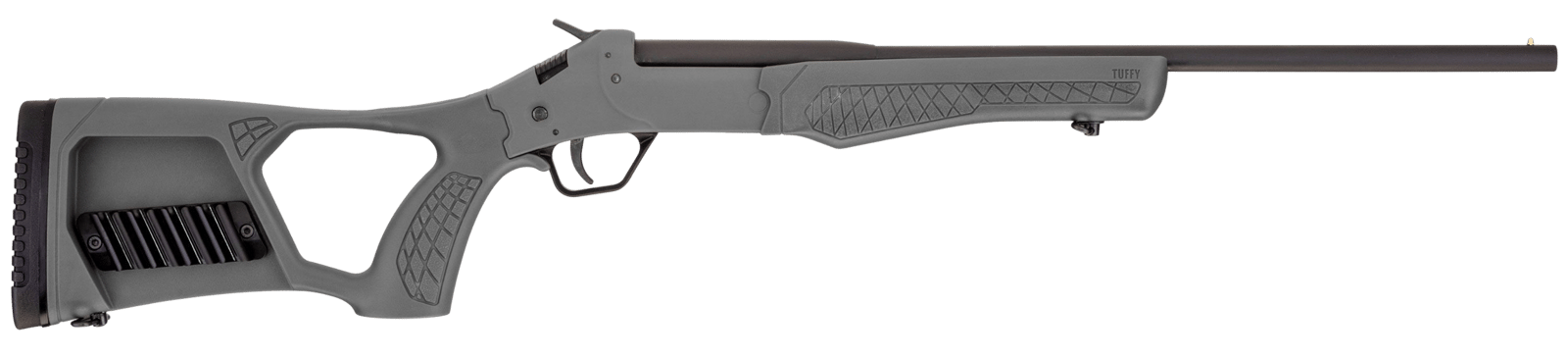 Rossi SSP1-GRAY Tuffy Single Shot Youth 410 Gauge Break Open 3" 1rd 18.50" Matte Black Barrel, Matte Black Steel Receiver, Gray Synthetic Thumbhole Stock w/Shell Holder, Right Hand