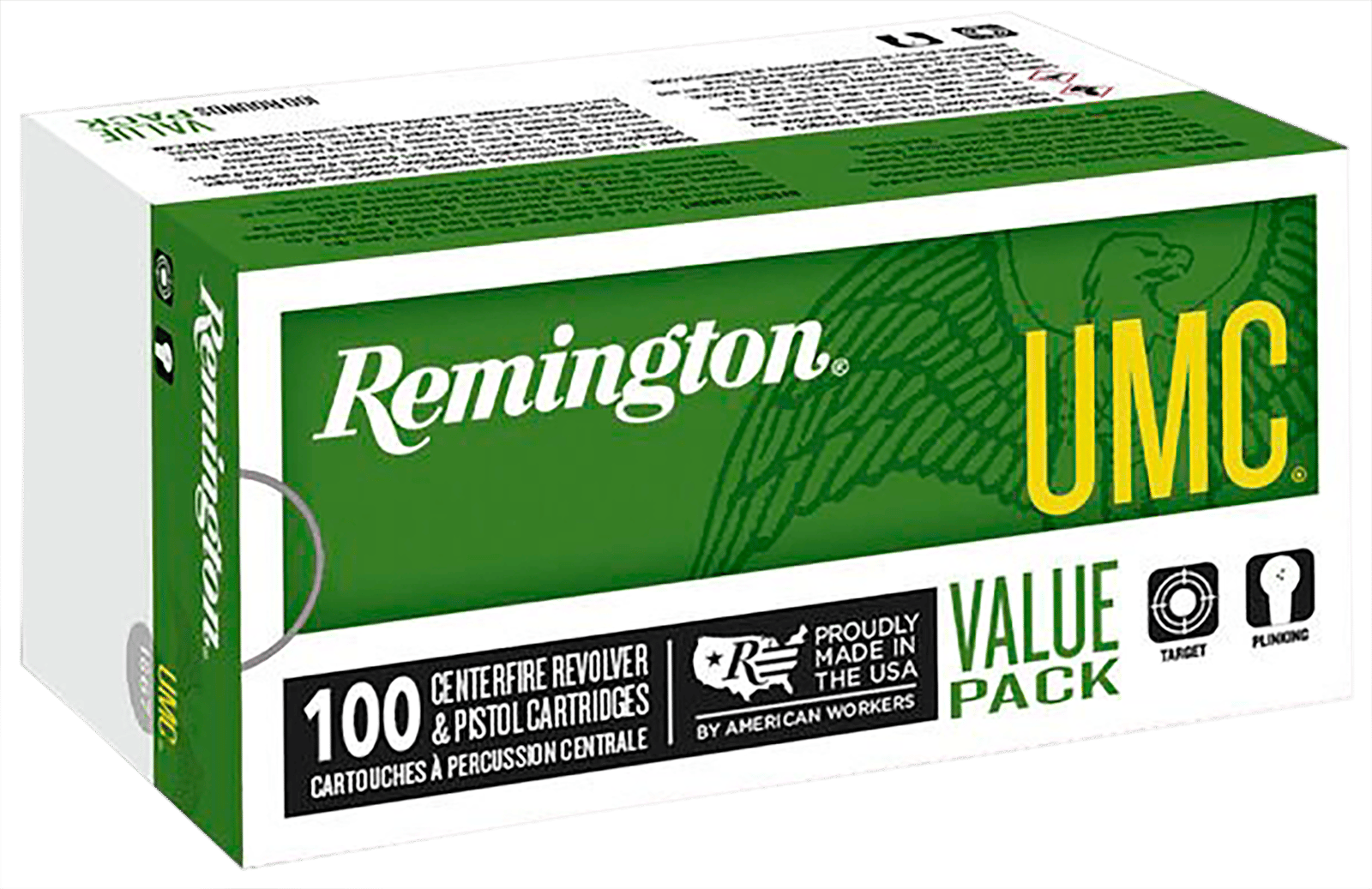 Remington Ammunition 23795 UMC Value Pack 40S&W 180gr Full Metal Jacket 100 Per Box/6 Case