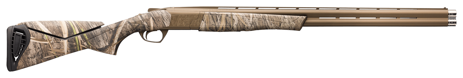 Browning 018722204 Cynergy Wicked Wing 12 Gauge 3.5" 2rd 28" Barrel, Burnt Bronze Cerakote Metal Finish, Mossy Oak Shadow Grass Habitat Adjustable Comb Stock