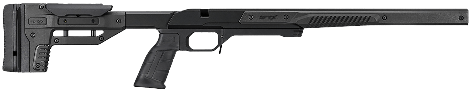 Mdt Sporting Goods Inc 106018BLK Oryx Sportsman Black Aluminum Remington 700/ Short Action 32.25"
