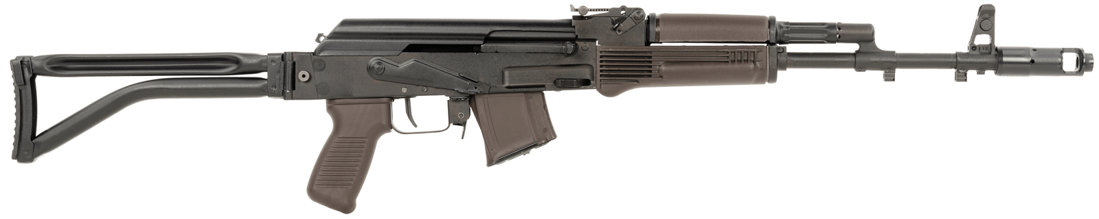 Arsenal SAM7SF-84EPM SAM7SF 84E 7.62x39mm 10+1 16.33" Black Steel Threaded Barrel, Black Forged & Milled Aluminum Receiver, Black Synthetic Folding Right Side Stock, Plum Polymer Grip