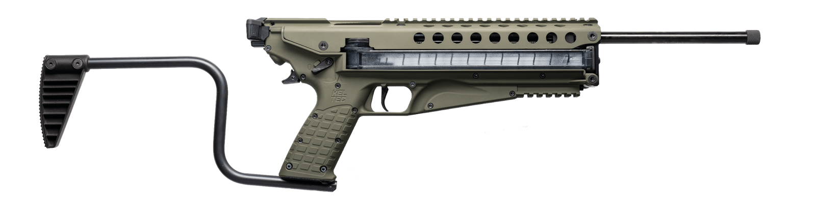 Kel-Tec R50GRN R50 5.7x28mm 50+1 16.10" Threaded Barrel, Green Receiver & Polymer Grip, Side-Folding Stock, Adjustable Sights, QD Sling Mount
