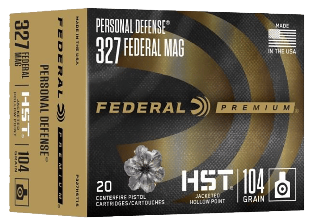 Federal P327HST1S Premium Personal Defense 327FederalMag 104gr Jacketed Hollow Point 20 Per Box/10 Case