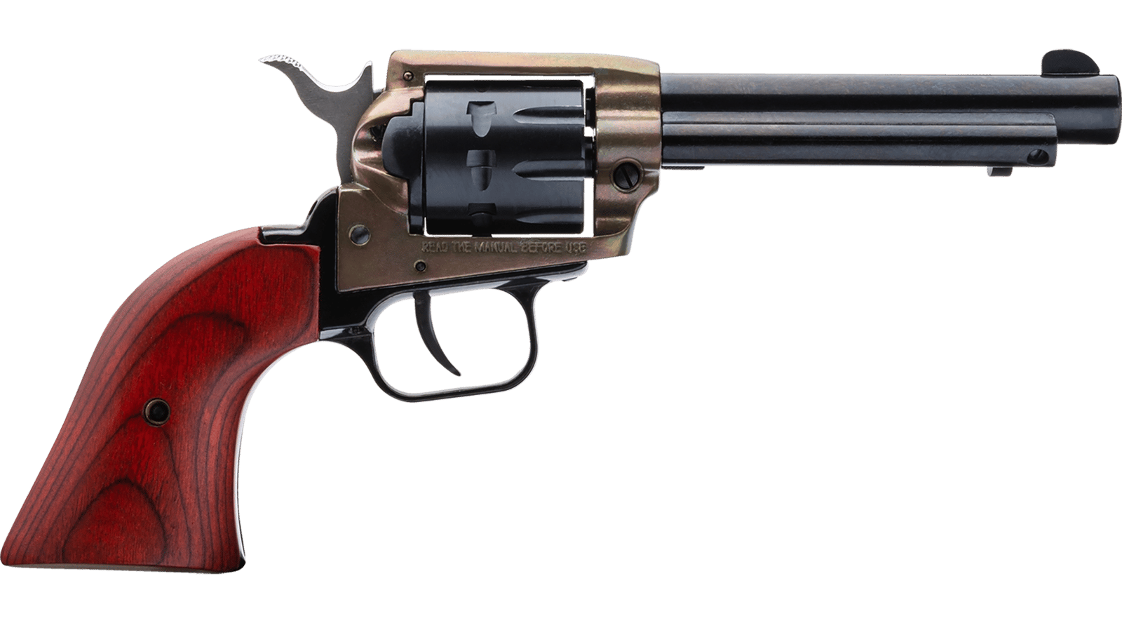 Heritage Mfg RR22999CH4 Rough Rider 22 LR 9 Shot 4.75" Black Barrel, Black Cylinder, Simulated Case Hardened Zamak, Frame Cocobolo Grips
