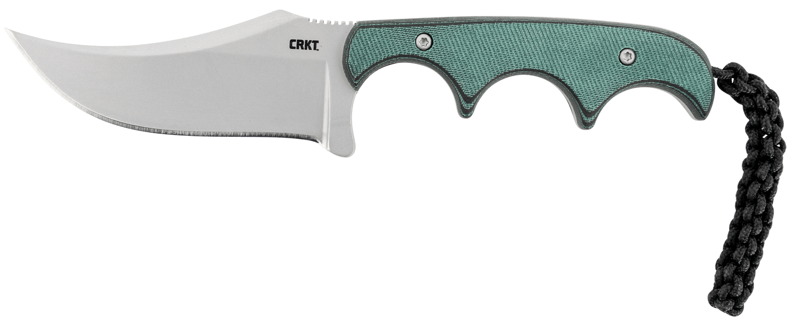 CRKT 2379 Minimalist Persian 2.76" Fixed Recurve Plain Bead Blasted 8Cr13MoV SS Blade/Green Contoured Resin Infused Fiber Handle Includes Lanyard/Sheath