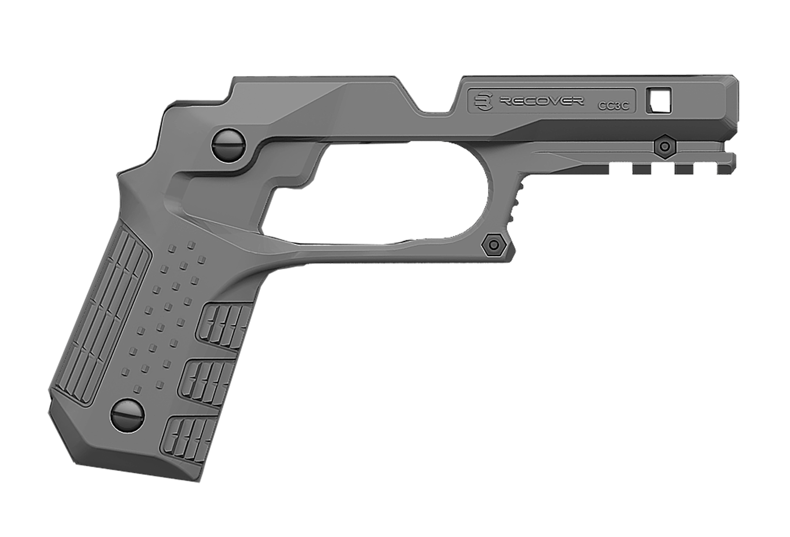 Recover Tactical CC3C-04 Grip & Rail System Gray Polymer Picatinny for Compact 1911