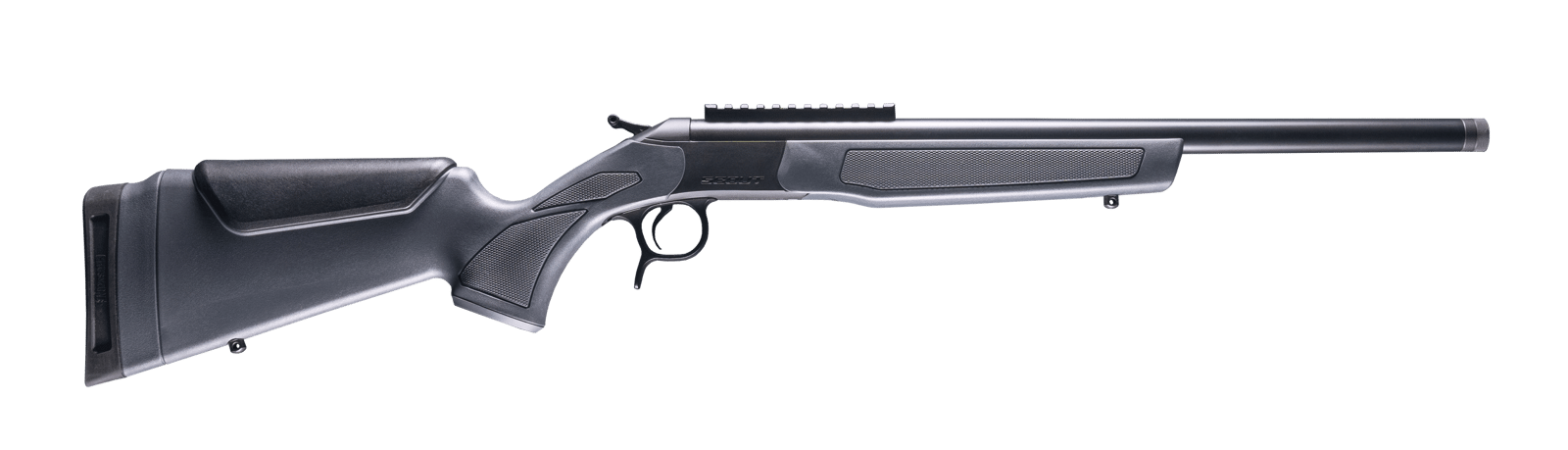 CVA CR4448 Scout 22 Creedmoor 1rd 16.50" Matte Blued Threaded Barrel & Receiver w/DuraSight Rail, Stealth Gray Synthetic Stock