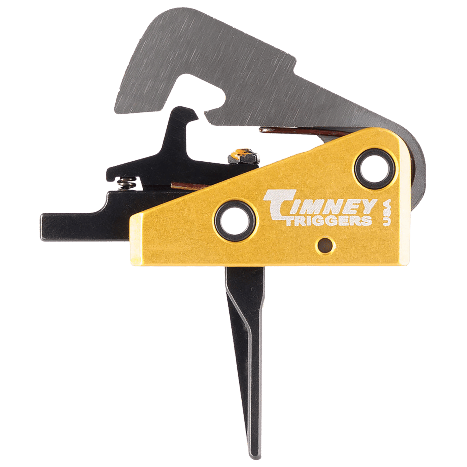 Timney Triggers 670ST Competition Trigger Single-Stage Straight Trigger with 4 lbs Draw Weight & Black/Gold Finish for AR-10