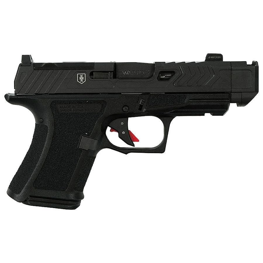 Shadow Systems CR920P War Poet Handgun 9mm Luger 10rd Magazines (2) 3.75 Barrel Black War Poet Slide Engraving with Night Sights