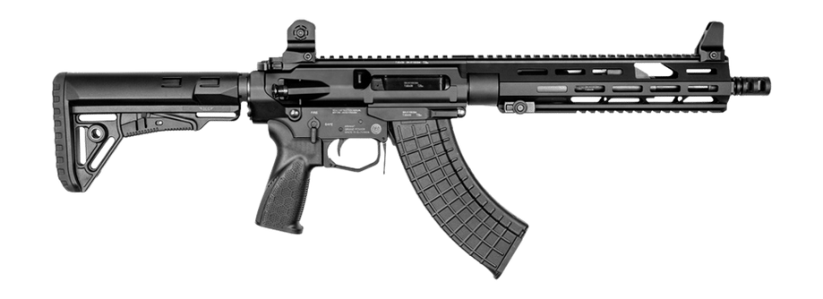Grand Power 8588005948937 ARAQ-S 7.62x39mm 20+1 11" Black, Receiver w/Picatinny Rail, M-LOK Handguard, Black Polymer Collapsible Stock, Black Polymer Grip, Right Hand