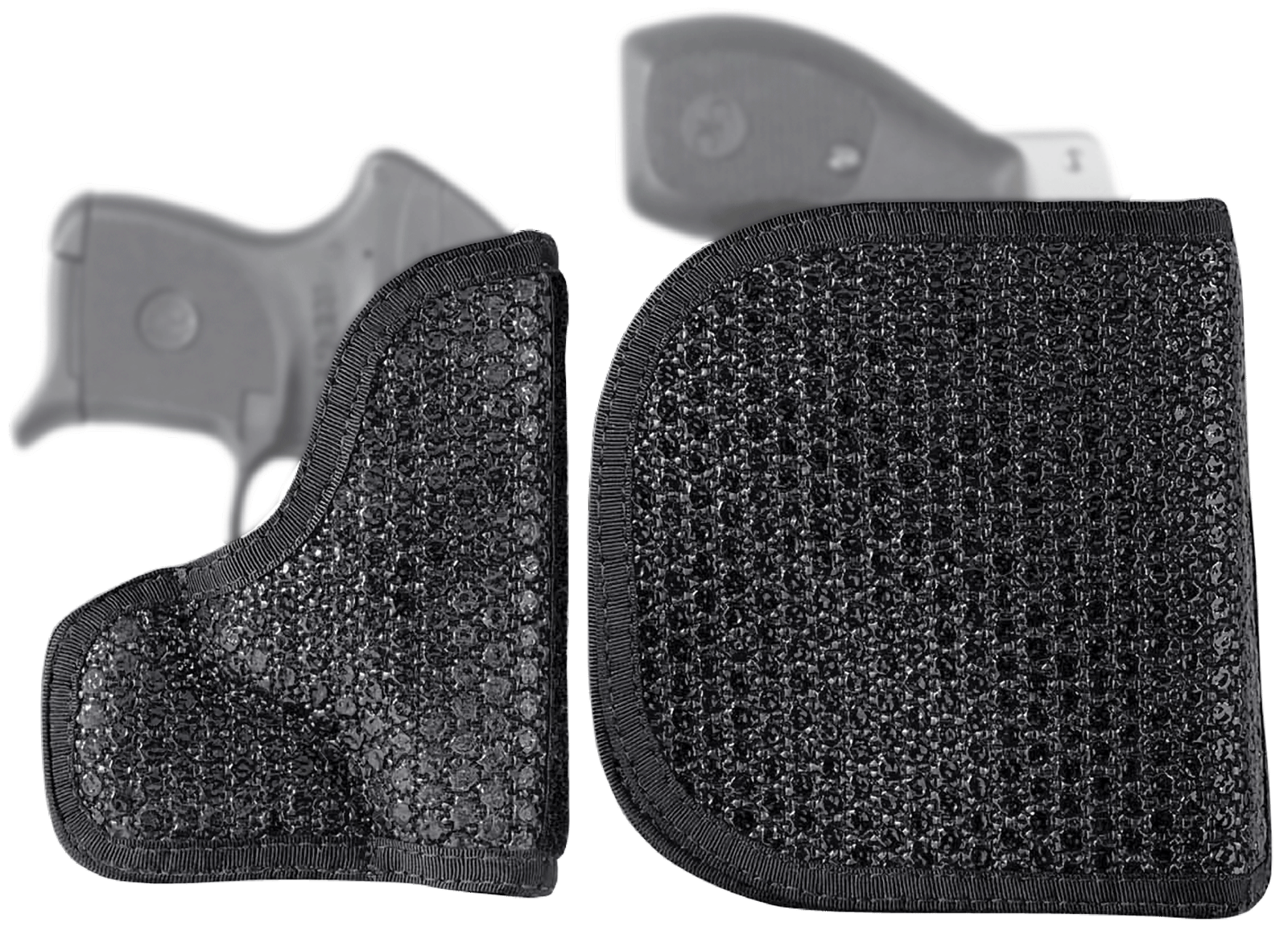 DeSantis Gunhide M44BJP6Z0 Super Fly Pocket Black Rubberized Fabric Fits Colt Mustang Ambidextrous