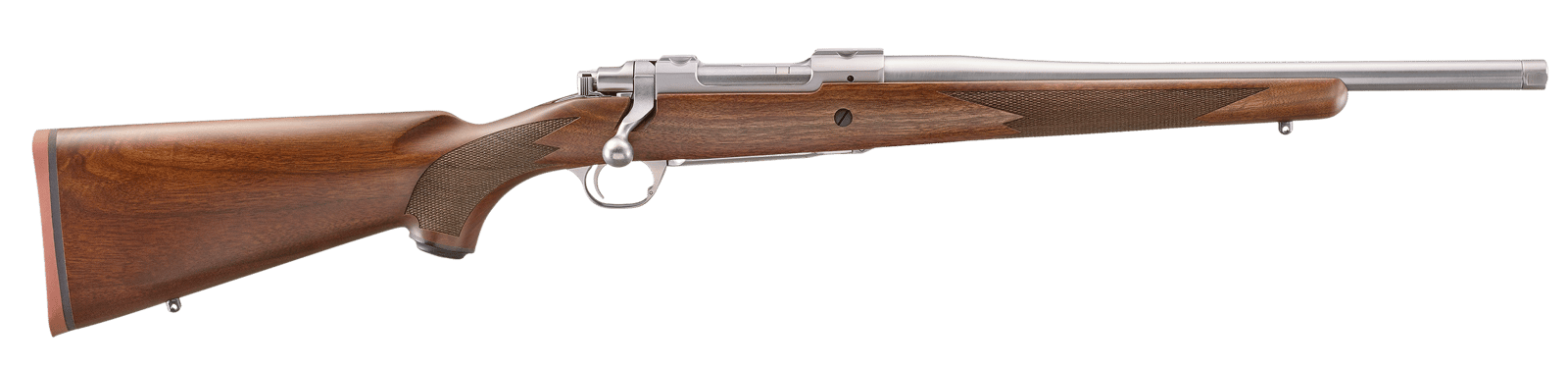 Ruger 67105 Hawkeye Hunter 6.5 Creedmoor 4+1 16.60" Satin Threaded Barrel, Satin Stainless Steel Receiver w/Integral Scope Mount, American Walnut Fixed Stock, Right Hand