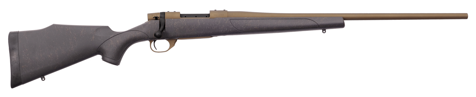 Weatherby VWB270NR4T Vanguard Weatherguard 270 Win 5+1 24" Barrel, Burnt Bronze Cerakote Metal Finish, Bronze Webbed Black Fixed Monte Carlo Stock