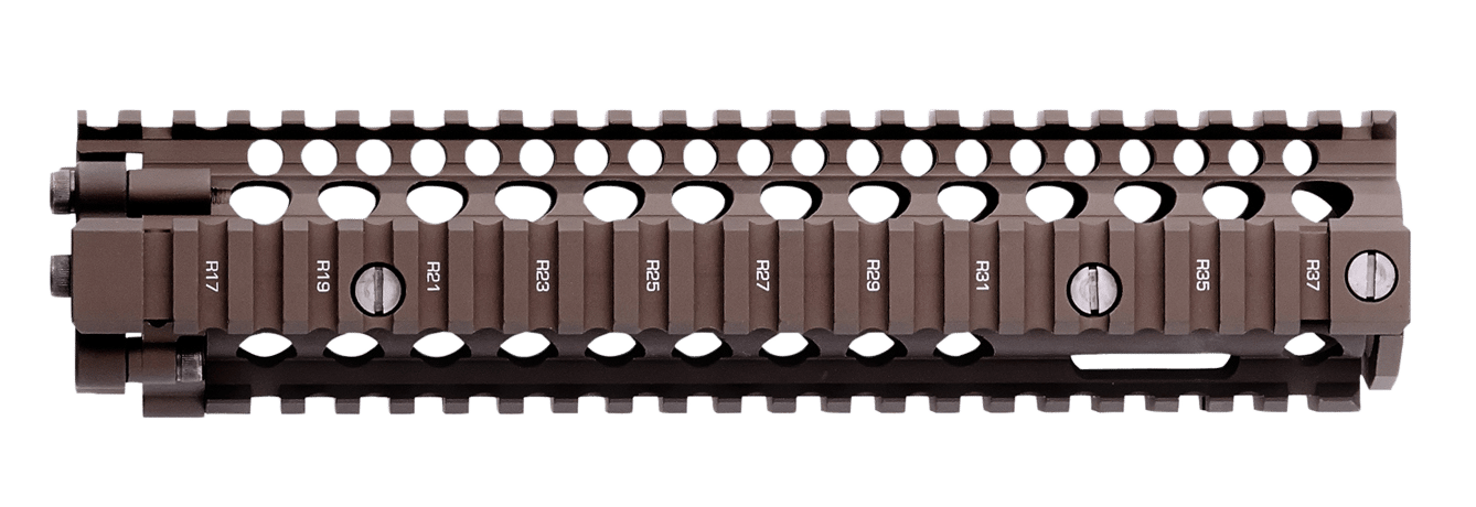 Daniel Defense 0100408020011 MK18 RIS II Handguard 9.55" 2-Piece, Free-Floating Style Made of 6061-T6 Aluminum with Flat Dark Earth Anodized Finish & Picatinny Rail for AR-15