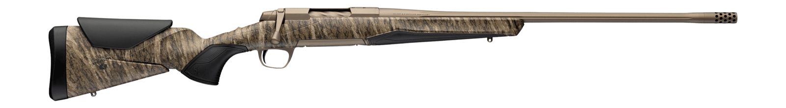 Browning 036146226 X-Bolt 2 Speed Full Size 30-06 Springfield 4+1 22" Smoked Bronze Cerakote Fluted Threaded Barrel, Smoked Bronze Cerakote Steel Drilled & Tapped Receiver, Mossy Oak Bottomland Adj Va