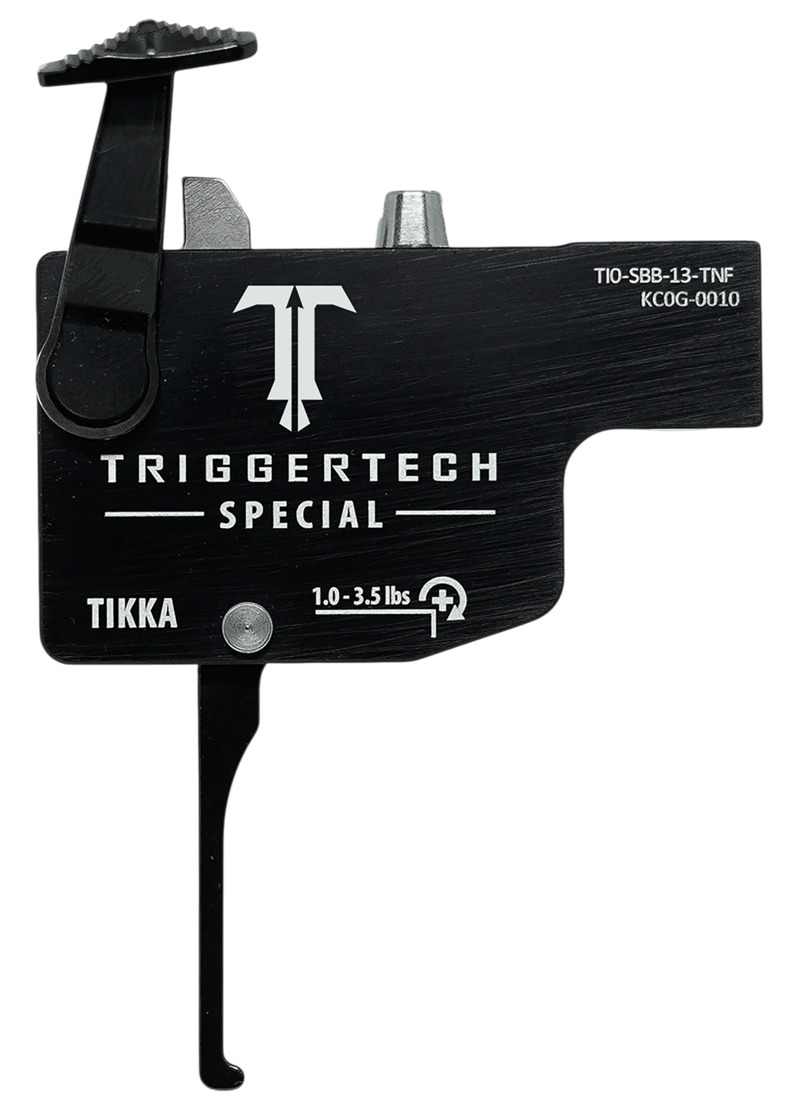 TriggerTech TI0SBB13TNF Diamond Black Flat Lever Fits Tikka Right Hand